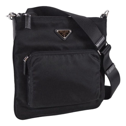 Tessuto Nylon Sport Black Messenger Crossbody Bag