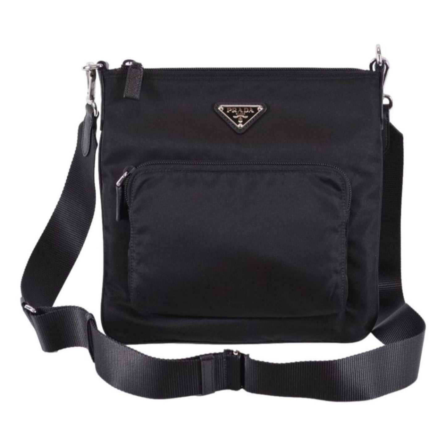 Tessuto Nylon Sport Black Messenger Crossbody Bag