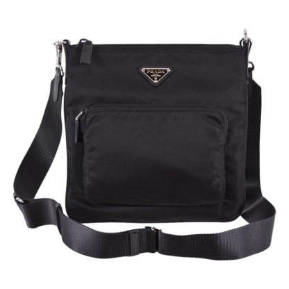 Tessuto Nylon Sport Black Messenger Crossbody Bag