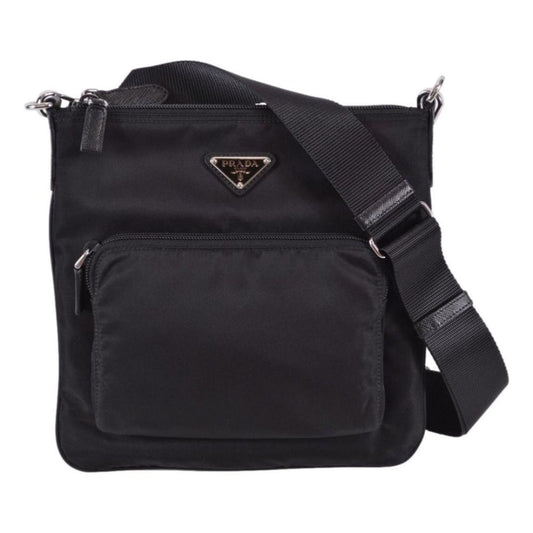 Tessuto Nylon Sport Black Messenger Crossbody Bag