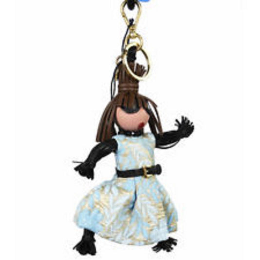 Trick Pelle Azzurro Blue Dress Jasmine Doll Keyring Key Charm