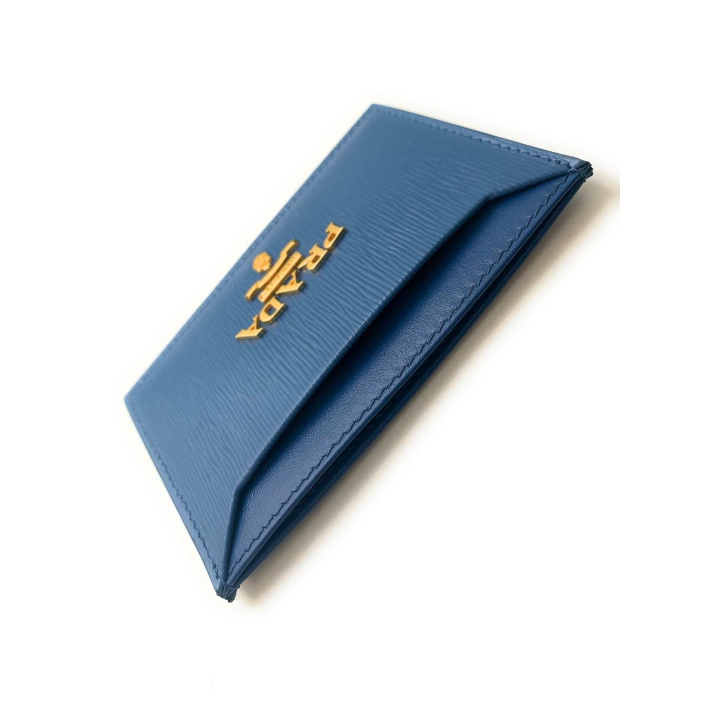 Vitello Move Cobalt Blue Leather Small Card Case Wallet