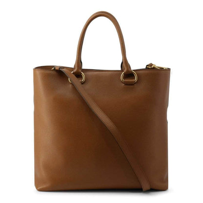 Vitello Phenix Cognac Brown Shopping Tote Bag