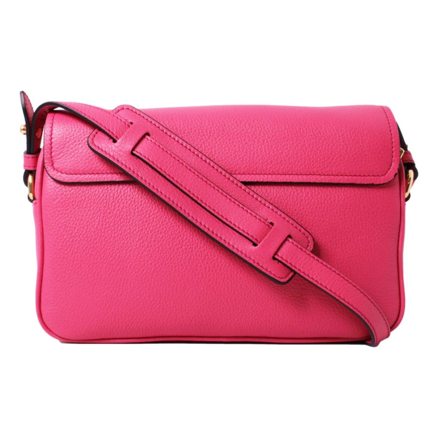 Vitello Phenix Peonia Leather Flap Crossbody Bag