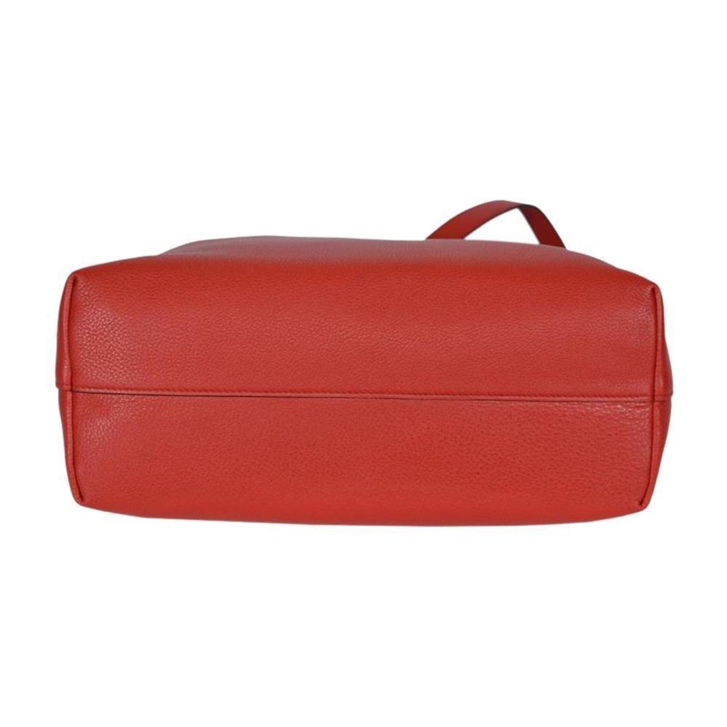 Vitello Phenix Red Leather Shopping Tote