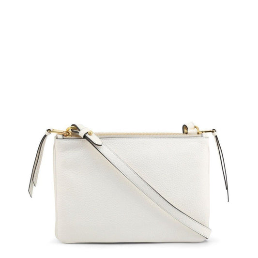 White Leather Vitello Phenix Crossbody Bag