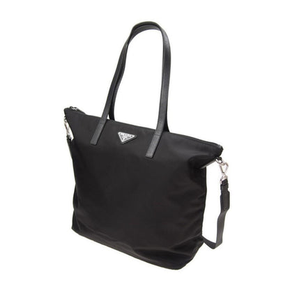 Tessuto Nylon Black Convertible Shopping Tote