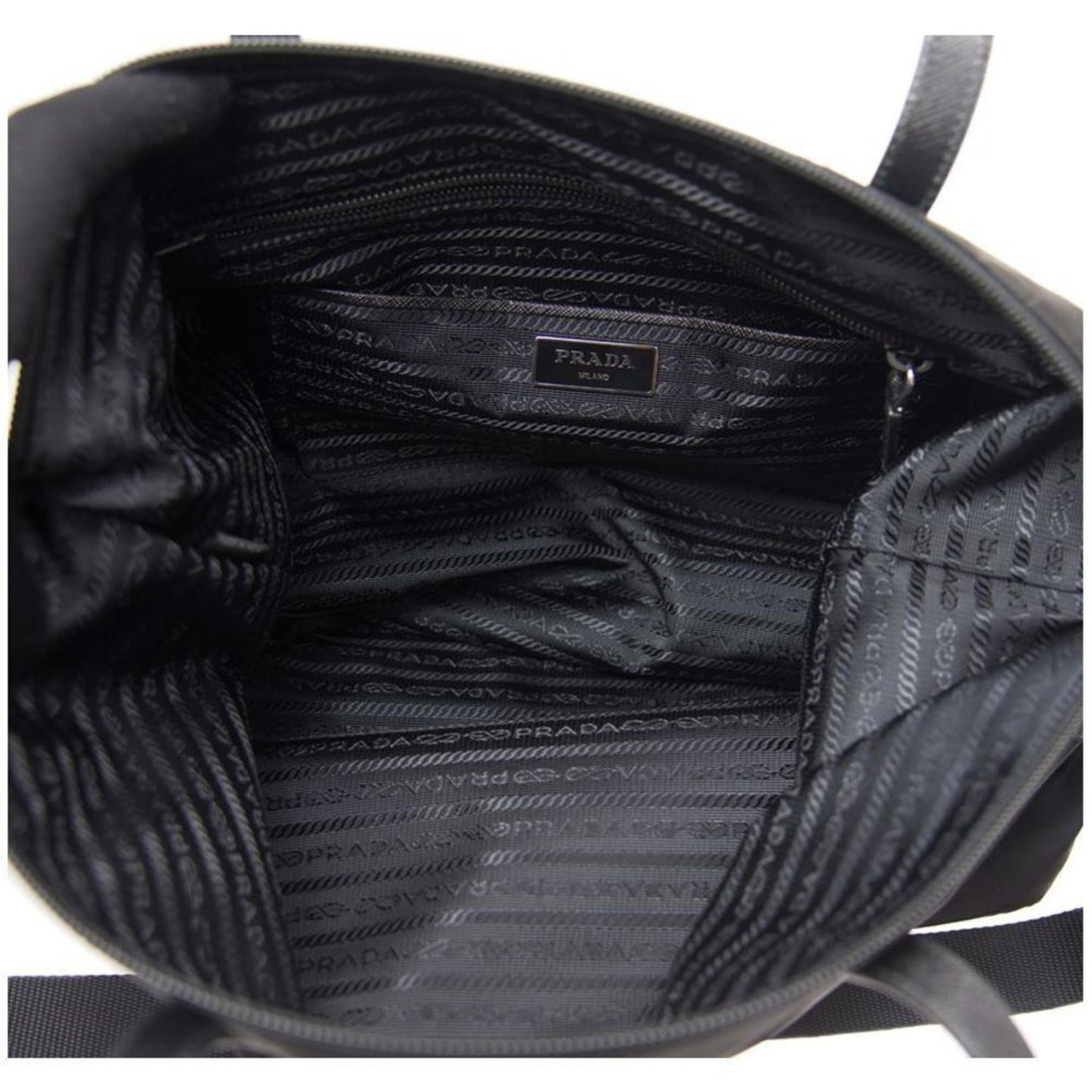 Tessuto Nylon Black Convertible Shopping Tote