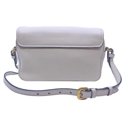 Flap Vitello Phenix Ivory Leather Cross Body Bag