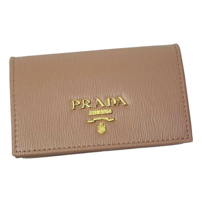 Vitello Move Cipria Beige Leather Mini Cardholder Snap Wallet