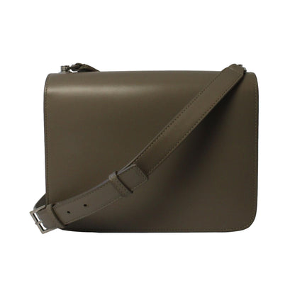 Carre Taupe Ultra Soft Calf Leather Shoulder Bag