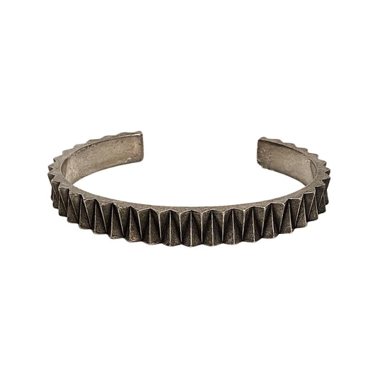 Gear Silver Gunmetal Bracelet Large