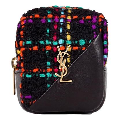 Jamie YSL Keyring Cube Multicolor Black Leather