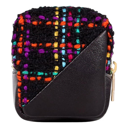 Jamie YSL Keyring Cube Multicolor Black Leather