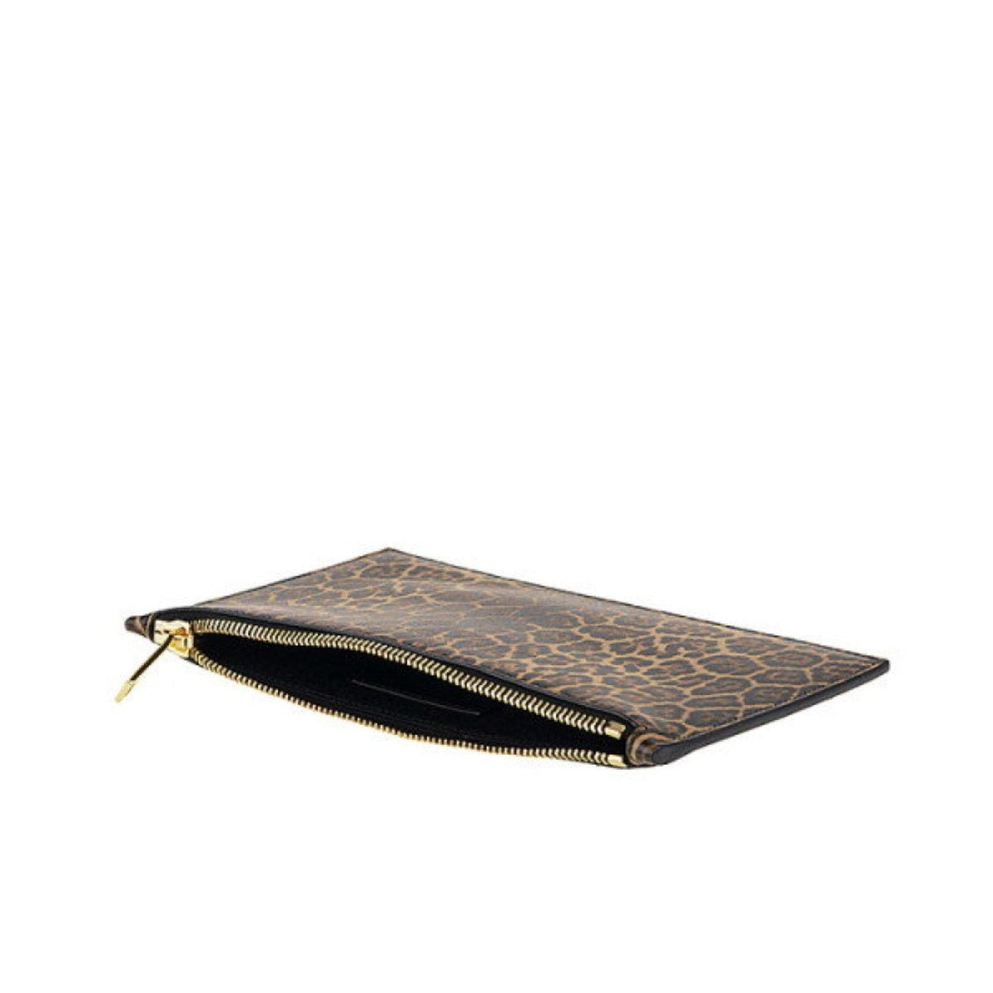 Leopard Printed Calfskin Leather Small Pouch