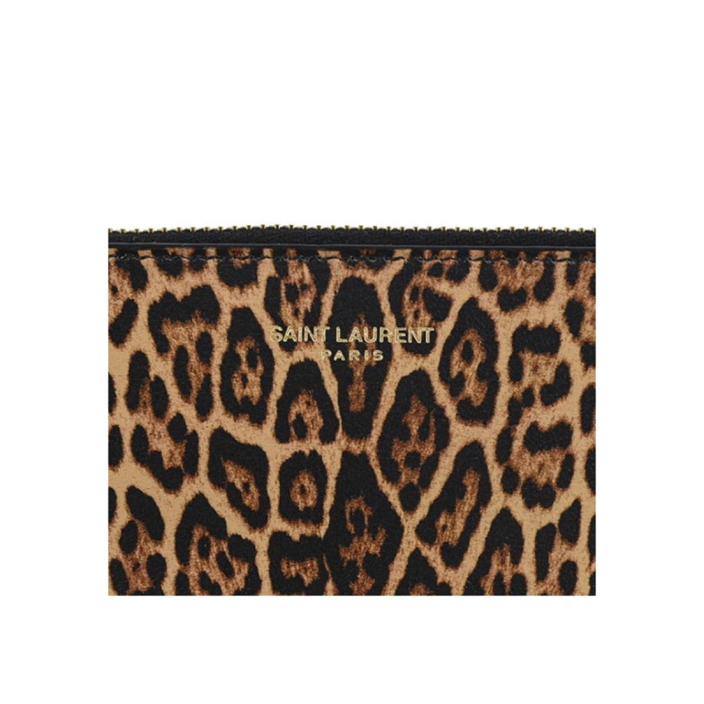 Leopard Printed Calfskin Leather Small Pouch