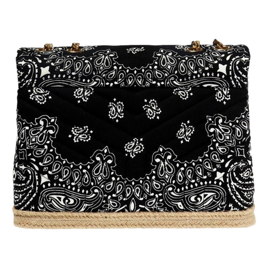 Loulou Black Paisley Quilted Cross Body Bag