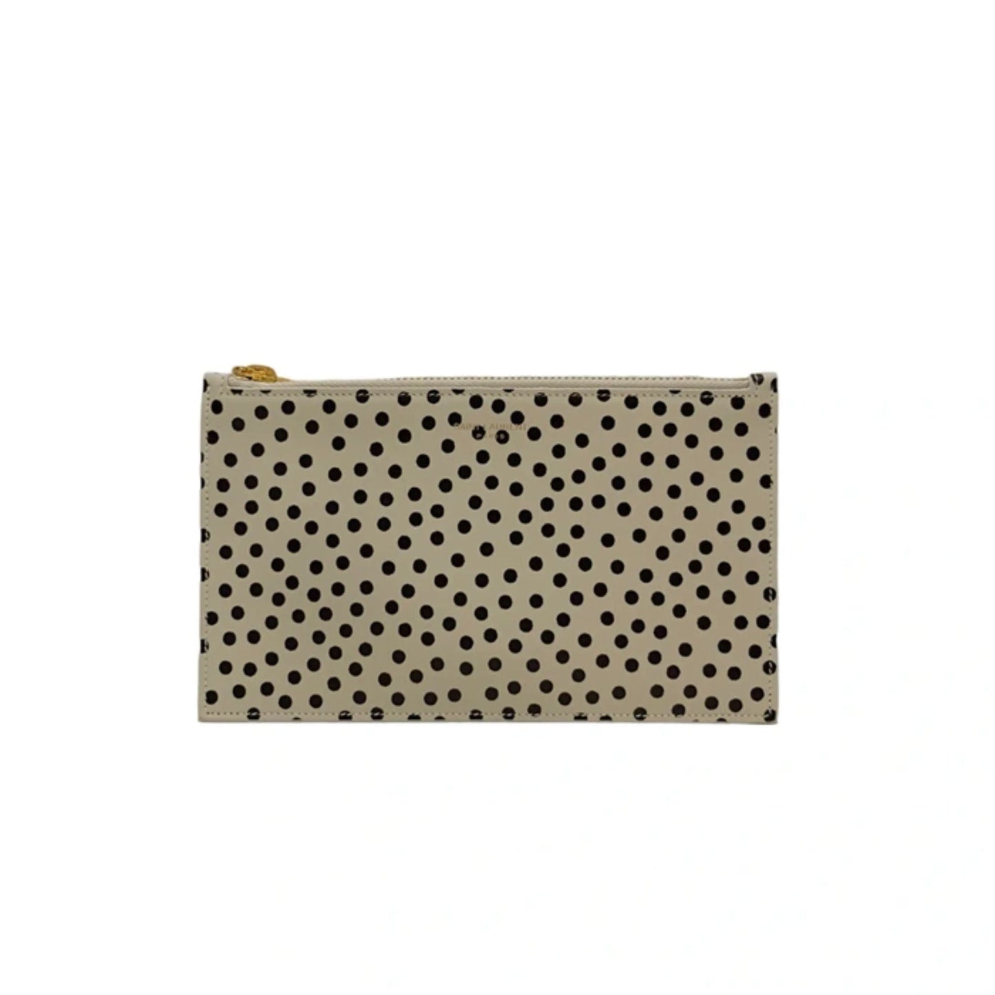 Polka Dot Calfskin Leather Small Pouch