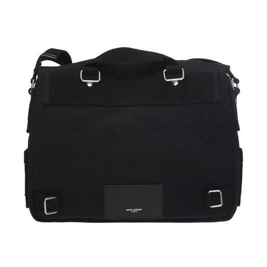 Sac Army Black Canvas Messenger Bag