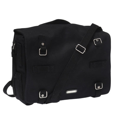 Sac Army Black Canvas Messenger Bag