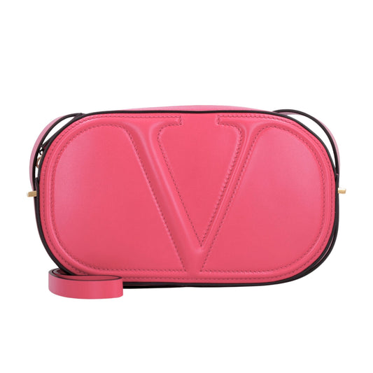 VLogo Walk Crossbody Bag Pink Calf Leather Medium