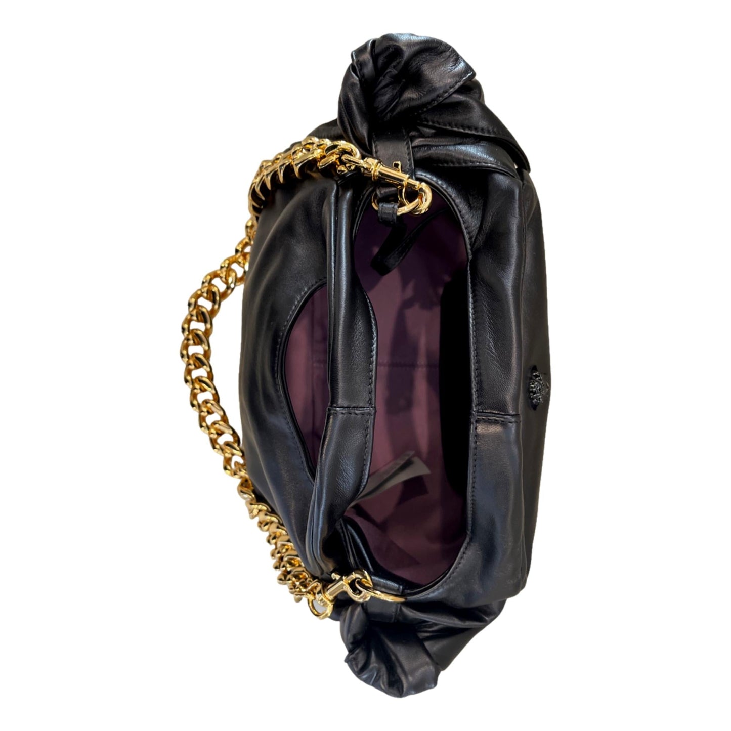 La Medusa Lambskin Leather Black Gold Chain Bag