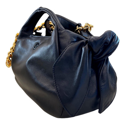 La Medusa Lambskin Leather Black Gold Chain Bag