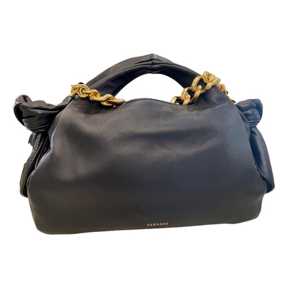 La Medusa Lambskin Leather Black Gold Chain Bag