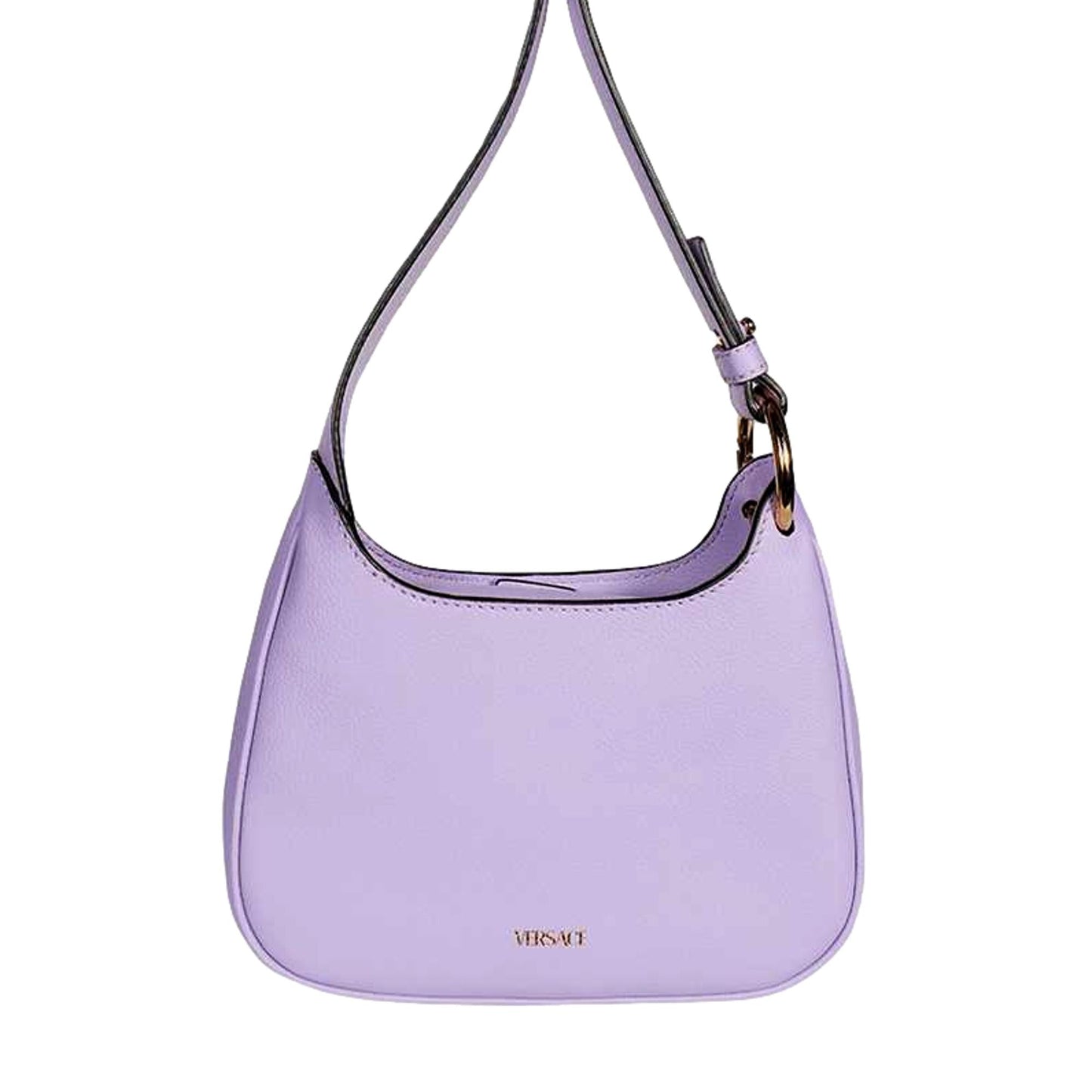 La Medusa Lilac Pebbled Leather Mini Hobo Bag